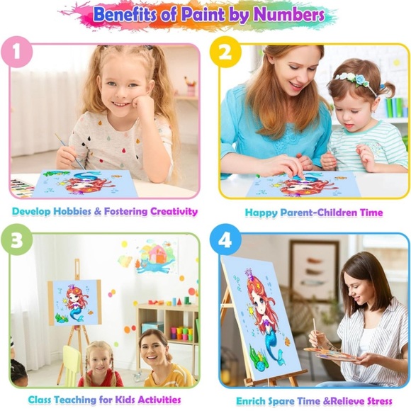 Paint by Numbers DIY Canvases for Painting for Adults & Kids - Picture 2 of 5